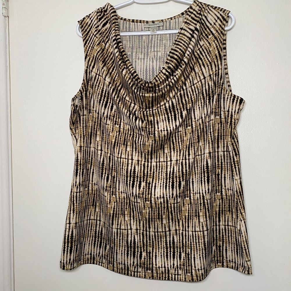 Dress Barn Sleeveless Cowl Neck Top XL